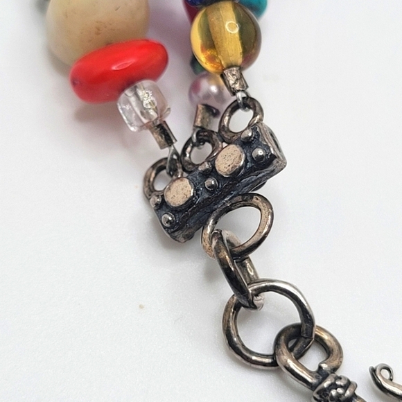 Vintage Southwestern Colorful Multi Gemstone Double or Triple Wear Necklace - Picture 10 of 11